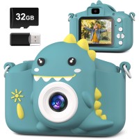Kinderkamera, Hangrui Kinder Kamera, 1080P HD Digitalkamera Kinder mit 2,0-Zoll-Bildschirm, Kamera Kinder Fotoapparat Kinder mit 32G Speicherkarte, Fotokamera Kinder für 3-12 Jahre Geburtstag Kinder