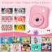 Hangrui Kinderkamera Sofortbildkamera, 14MP Sofortbildkamera Kinder mit 32G Karte & Druckpapier, 1080P Kamera Kinder Sofortdruck mit Farbige Stifte, Geschenk für 3-12 Jungen und Mädchen
