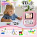 Hangrui Kinderkamera Sofortbildkamera, 14MP Sofortbildkamera Kinder mit 32G Karte & Druckpapier, 1080P Kamera Kinder Sofortdruck mit Farbige Stifte, Geschenk für 3-12 Jungen und Mädchen