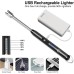 Hangrui Elektronisches Feuerzeug, Winddichte Flammenlose Plasma Kerzenanzünder, USB Aufladbar, Schwarz, Modern, Elektronische und mechanische Bauteile